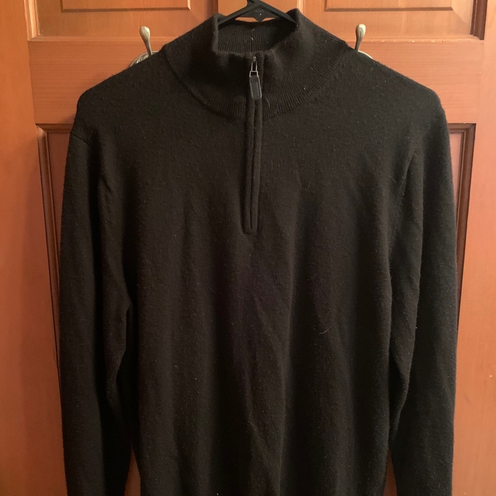 Merino Wool Quarter Zip Sweater